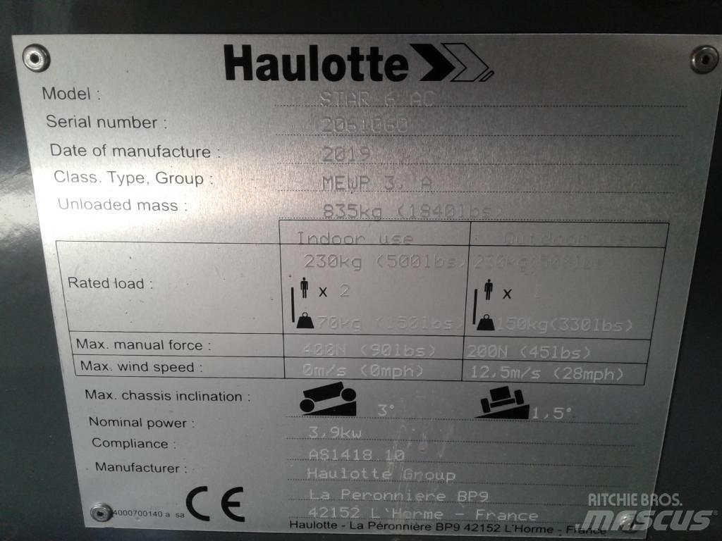 Haulotte Star 6 Вертикални мачтови повдигачи
