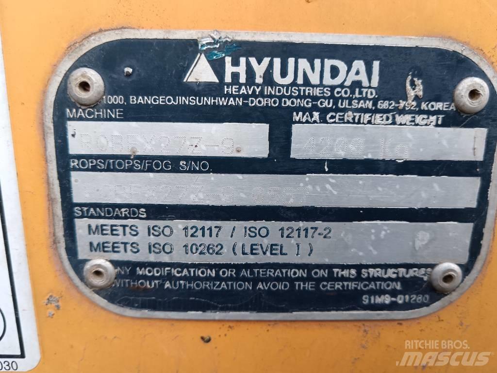 Hyundai Robex 27 Z-9 Мини екскаватори < 7 т