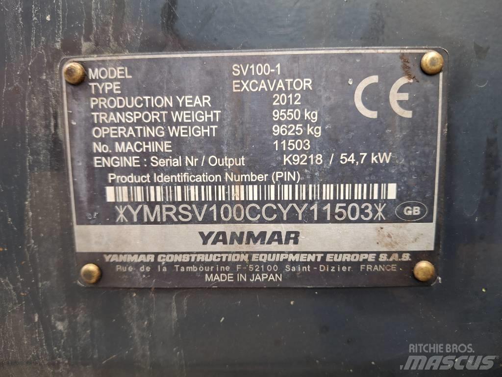 Yanmar SV 100-1 Средни екскаватори 7т - 12т