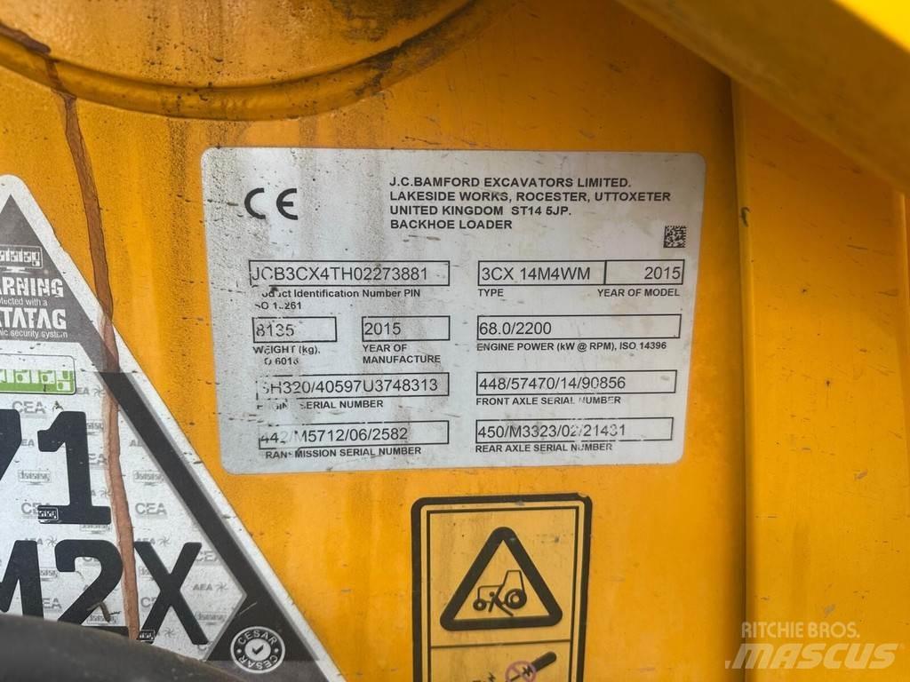 JCB 3CX 14M4WM Товарач със заден ексватор