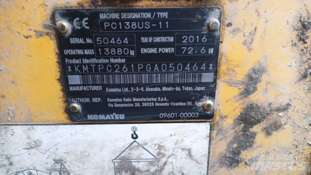 Komatsu PC 138 US Верижен екскаватор