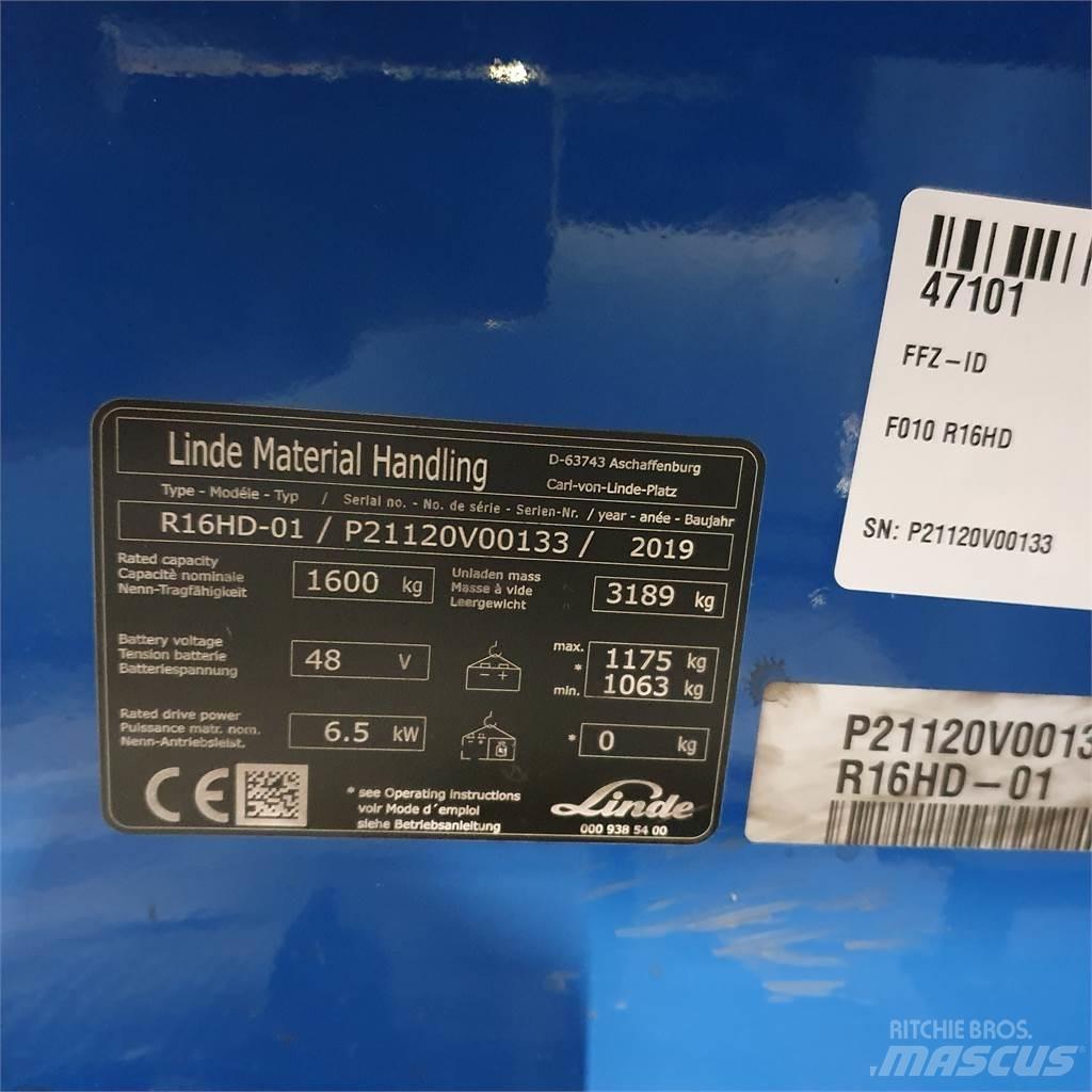 Linde R16HD Ретрак/ Високоповдигач с изместване на вилката напред