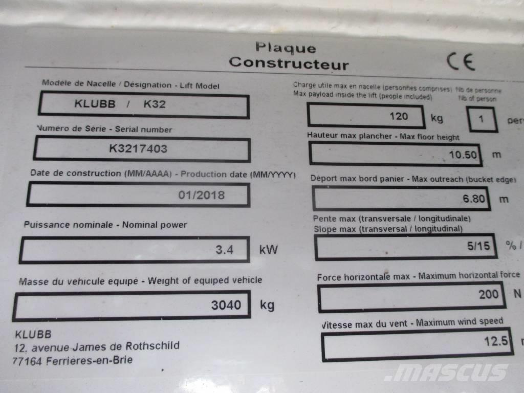 Klubb K32 Моторизирани платформи с талига