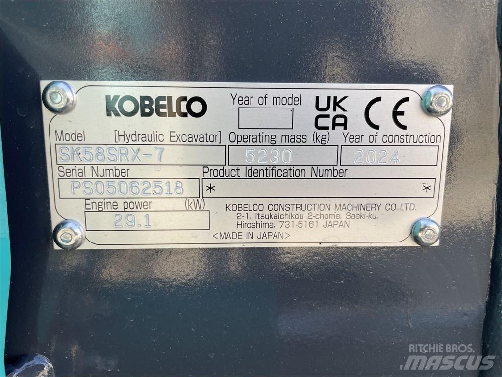 Kobelco SK 58 SRX-7 Мини екскаватори < 7 т