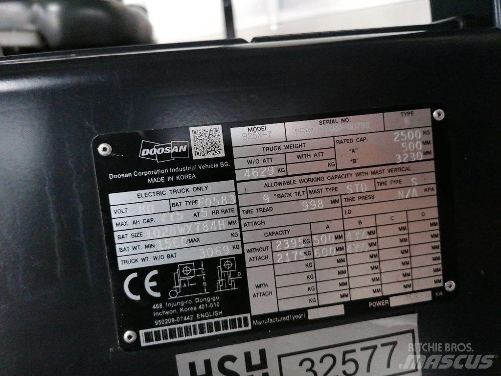 Doosan B25X-7 Електрически вилични кари-повдигачи