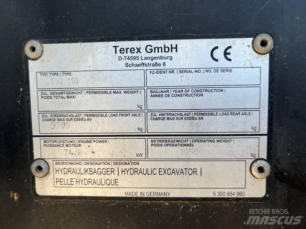 Terex TW 110 Колесни екскаватори