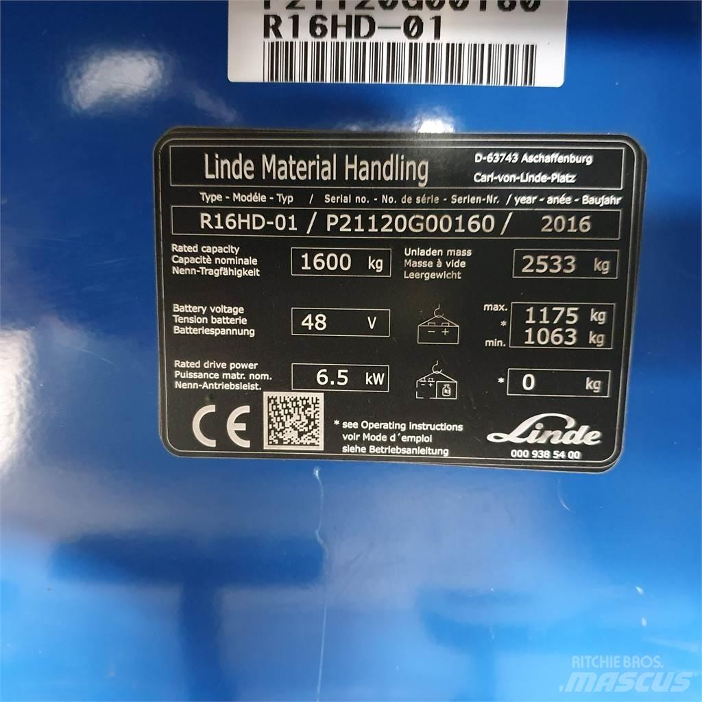 Linde R16HD Ретрак/ Високоповдигач с изместване на вилката напред