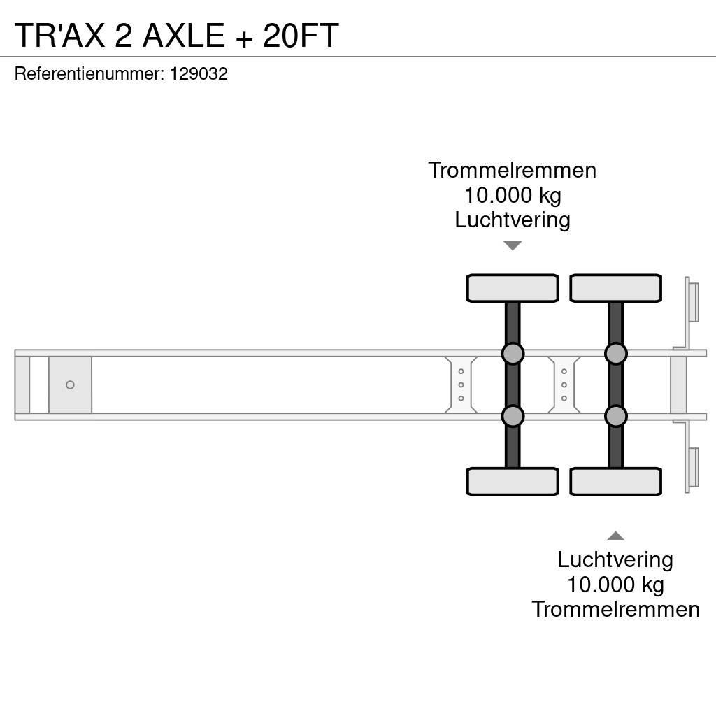  TR'AX 2 AXLE + 20FT Контейнерни полуремаркета