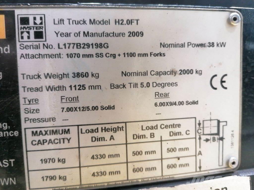 Hyster H2.0FT Камиони с АГУ