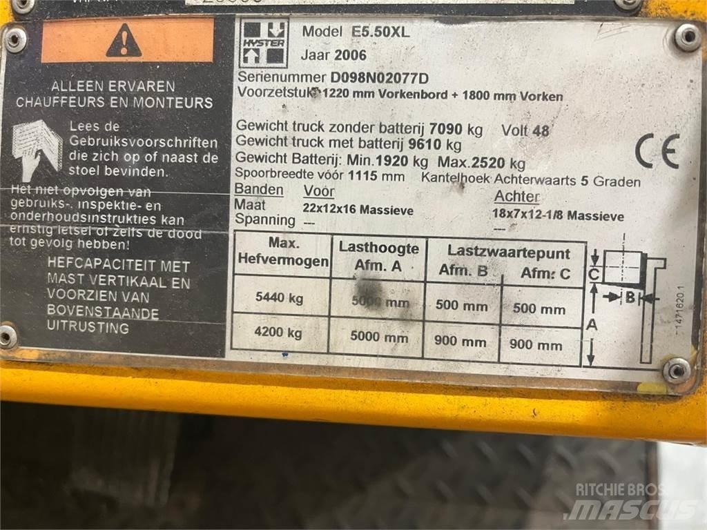 Hyster E5.50XL Електрически вилични кари-повдигачи