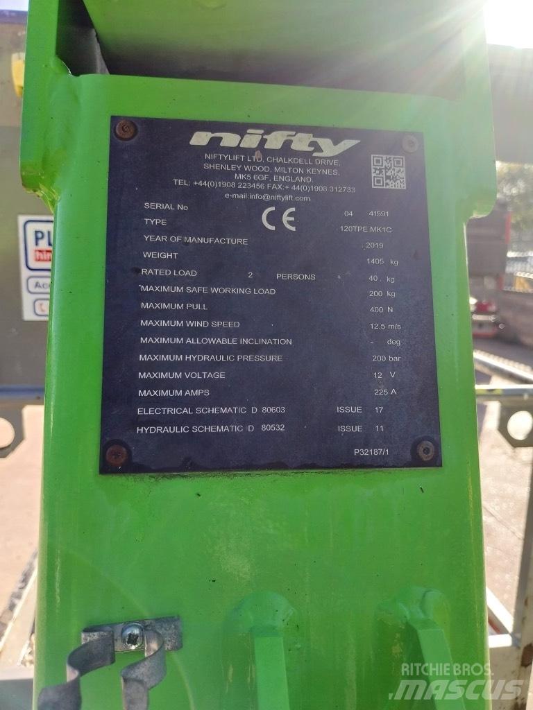 Niftylift 120TPE Моторизирани платформи с ремарке