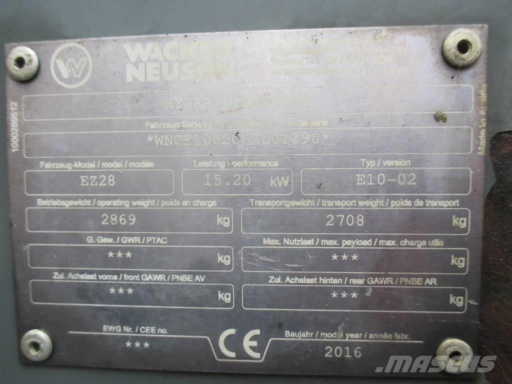 Wacker Neuson EZ 28 Мини екскаватори < 7 т