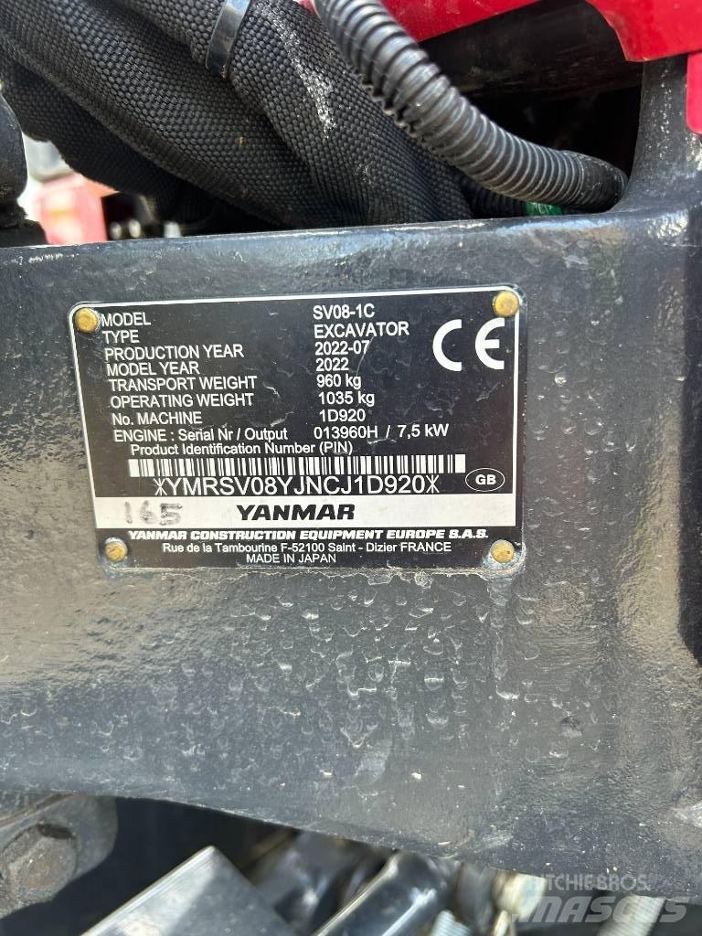 Yanmar SV08-1C Мини екскаватори < 7 т