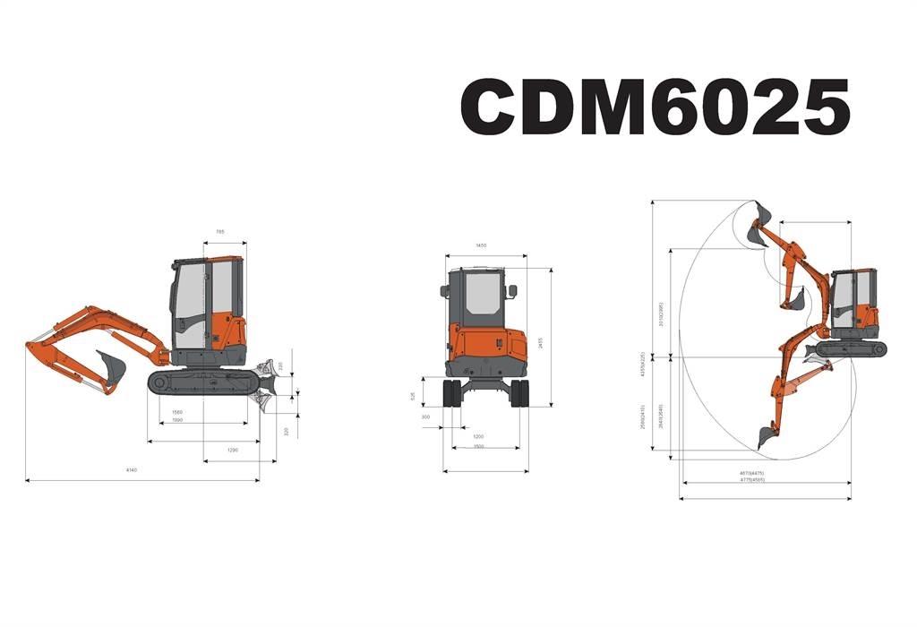 Lonking CDM6025 Мини екскаватори < 7 т