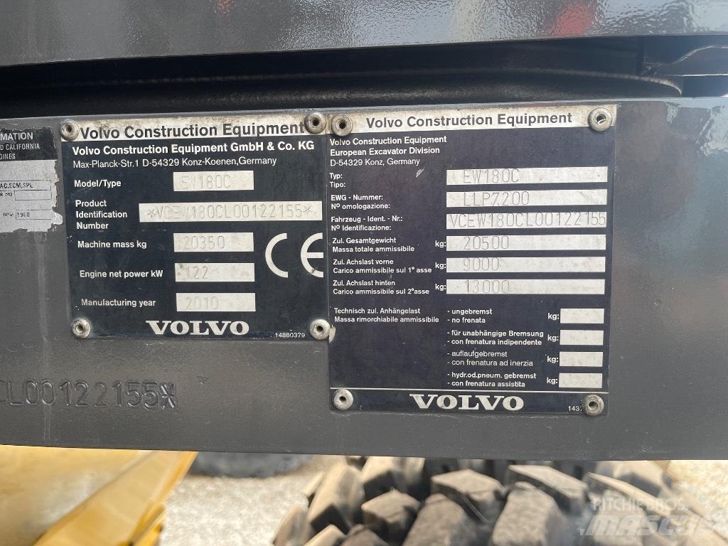 Volvo EW 180 C Колесни екскаватори
