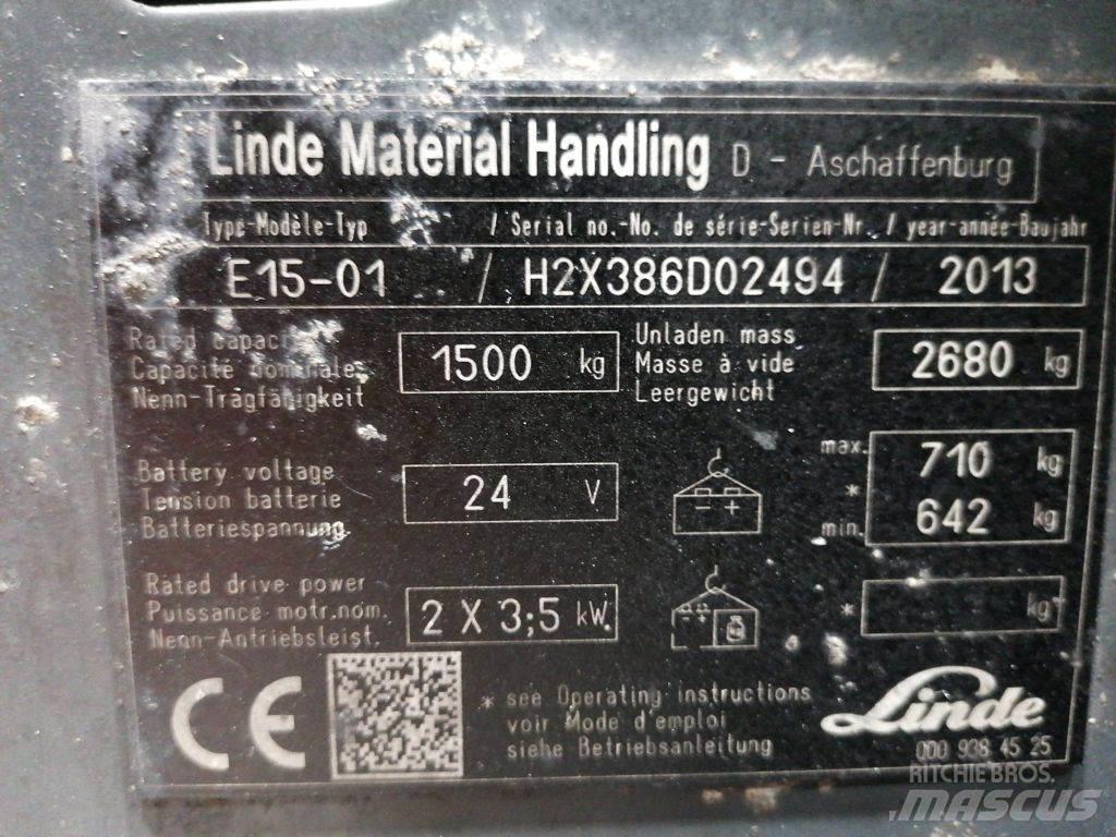 Linde E15-01 Електрически вилични кари-повдигачи
