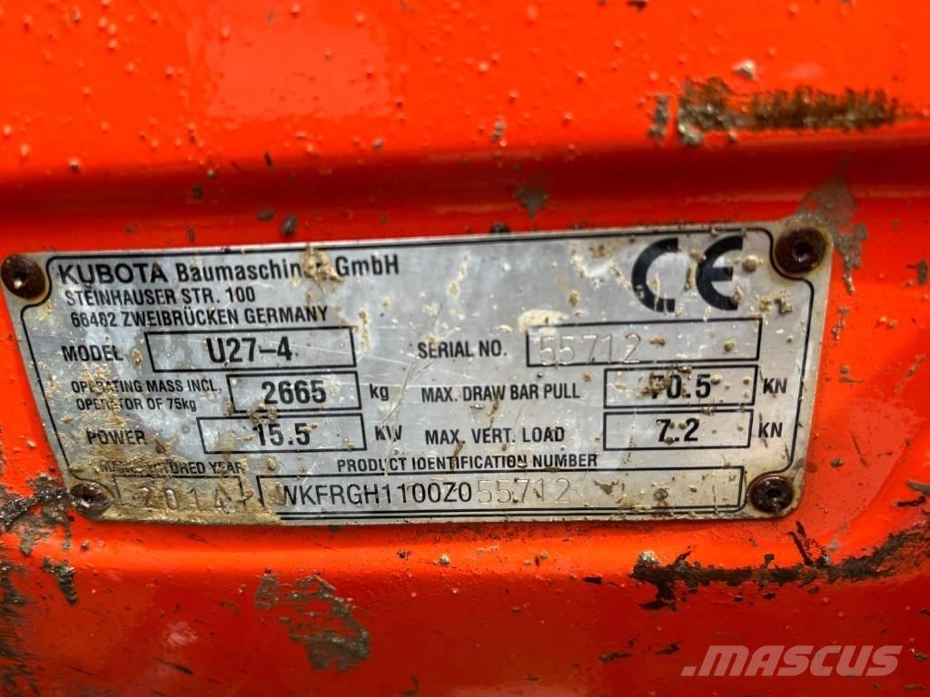 Kubota U 27-4 Мини екскаватори < 7 т