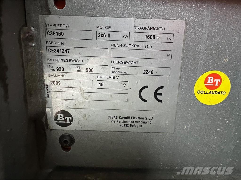 BT C3E160 Електрически вилични кари-повдигачи