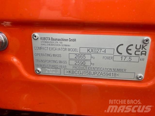 Kubota KX027-4 Мини екскаватори < 7 т