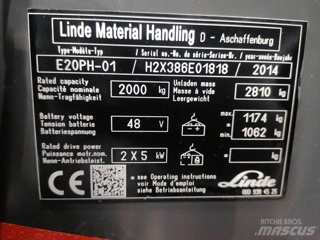 Linde E20PH-01 Електрически вилични кари-повдигачи