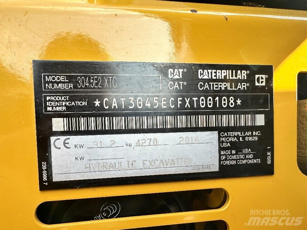 CAT 304.5 E2 XTC Мини екскаватори < 7 т