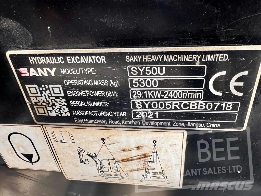Sany SY 50 U Мини екскаватори < 7 т