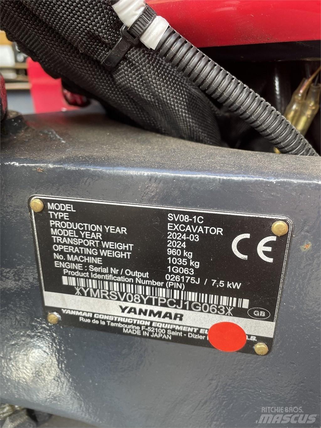 Yanmar SV 08 Мини екскаватори < 7 т