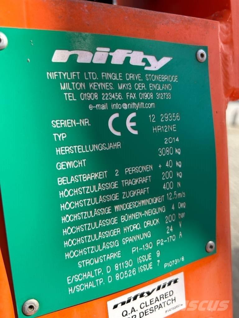 Niftylift HR 12 N E Съчленени стрелови подемници