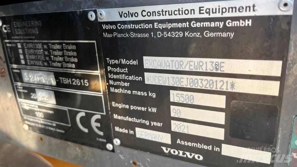 Volvo EWR130E Колесни екскаватори