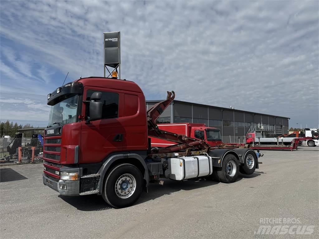 Scania R144 6X2 Камиони с кран с кука