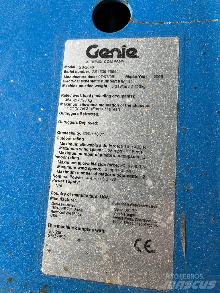 Genie GS 2646 Ножични работни платформи