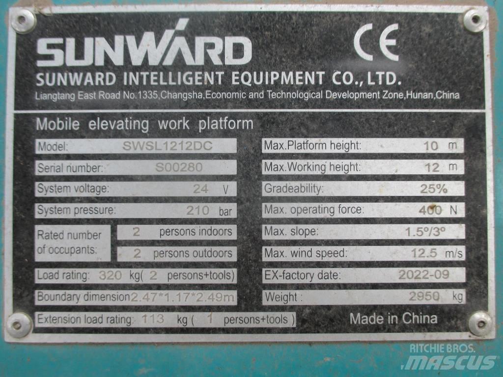 Sunward SWSL 1212 DC Ножични работни платформи
