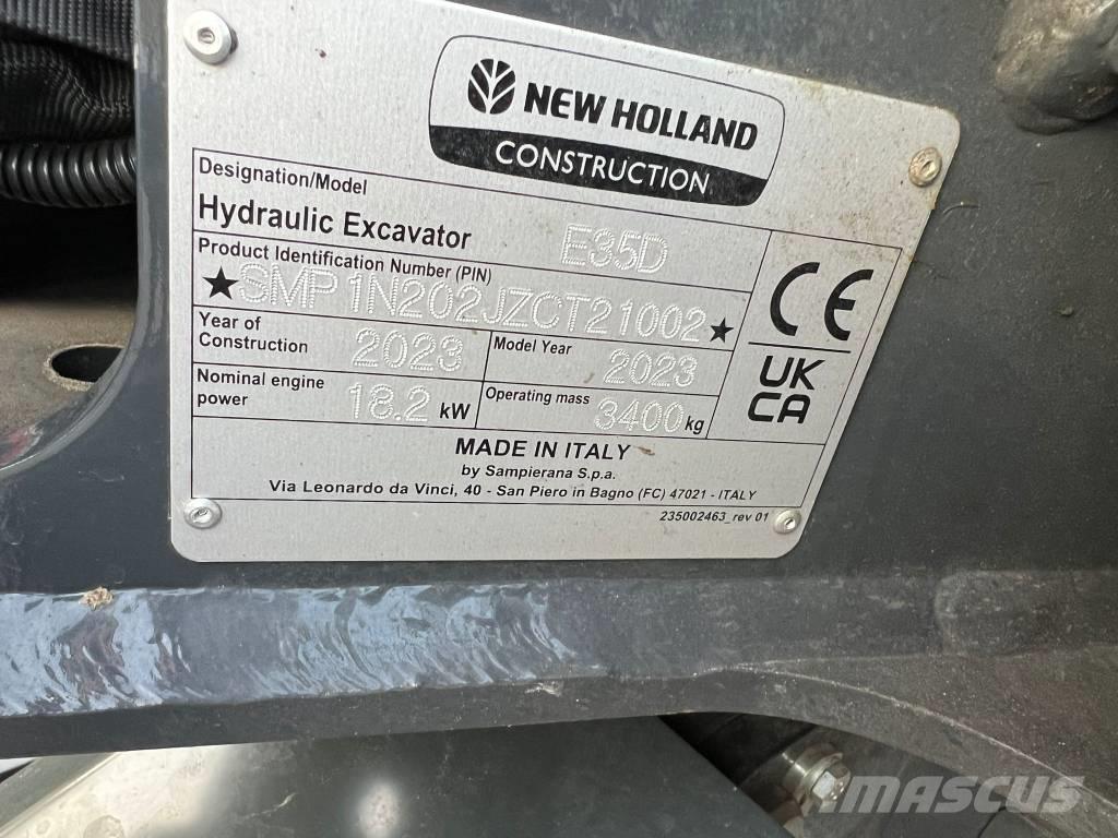 New Holland E 35 D Мини екскаватори < 7 т