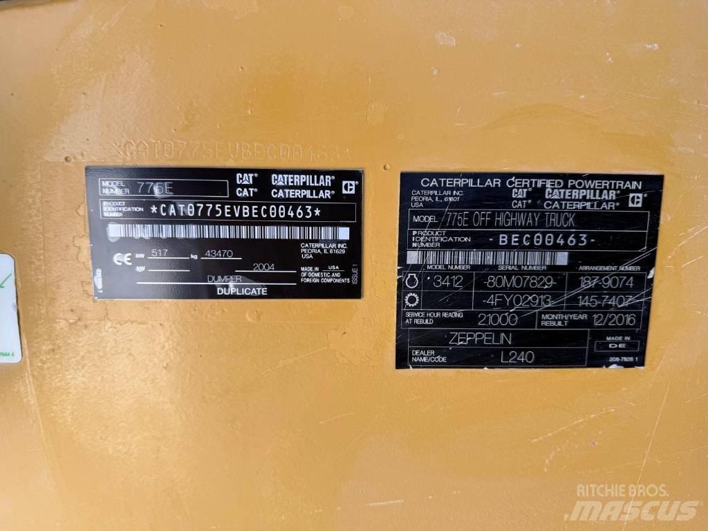 CAT 775 E Твърди самосвали
