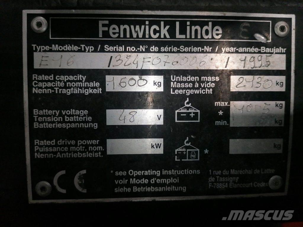 Linde E16 Електрически вилични кари-повдигачи