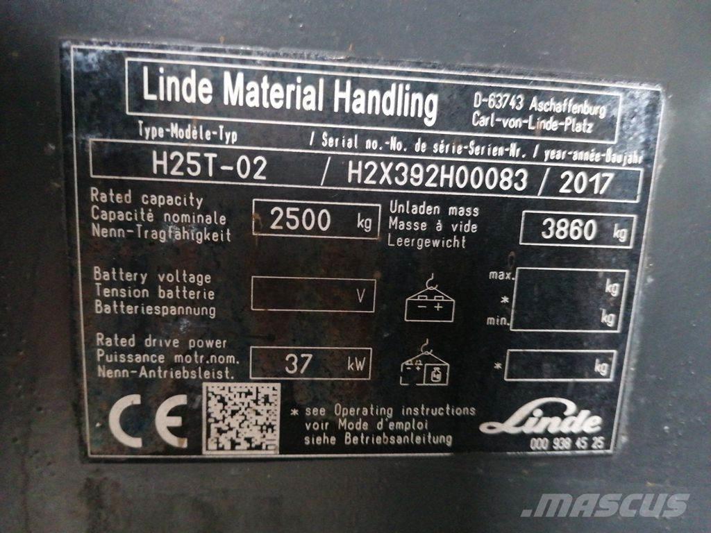 Linde H25T-01 Камиони с АГУ
