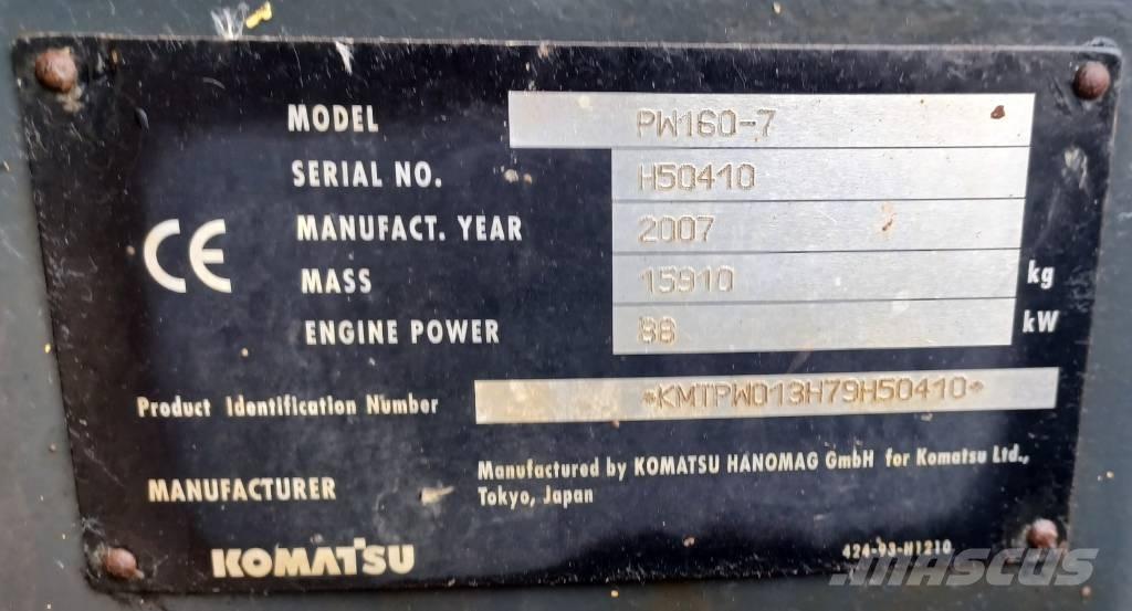 Komatsu PW 160-7 Колесни екскаватори