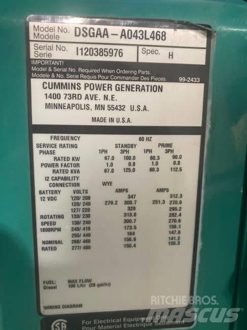 Cummins 105kW Дизелови генератори
