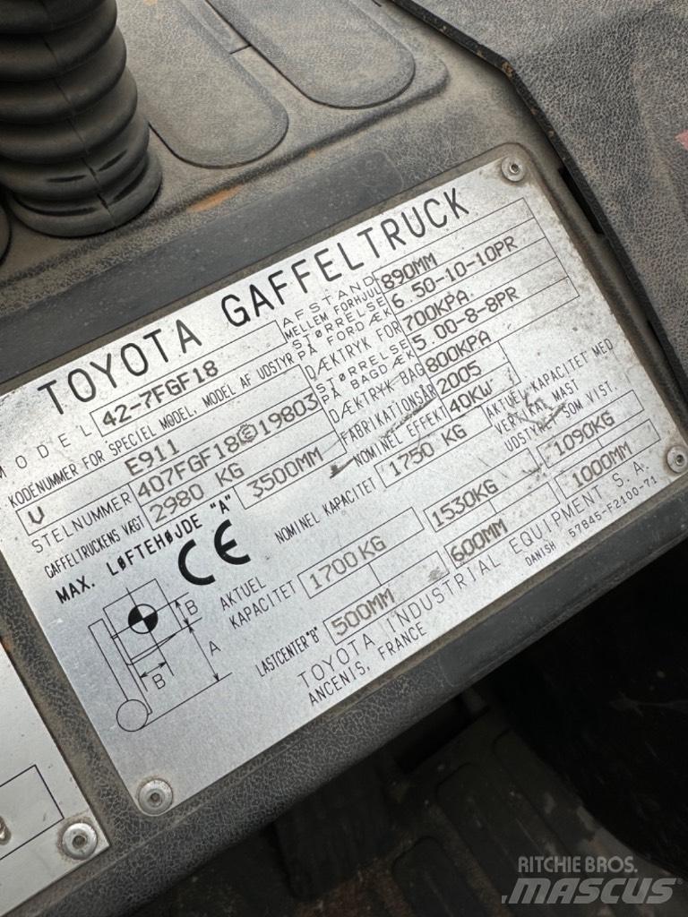 Toyota FG18 Камиони с АГУ