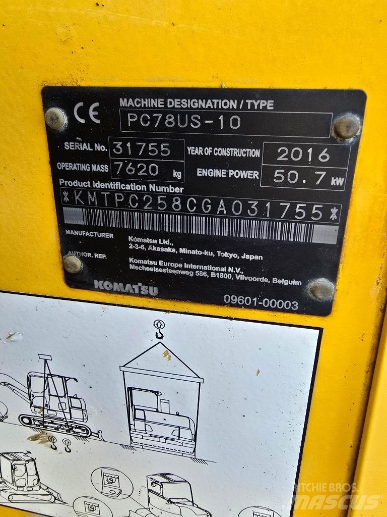 Komatsu Pc 78us-10 Средни екскаватори 7т - 12т