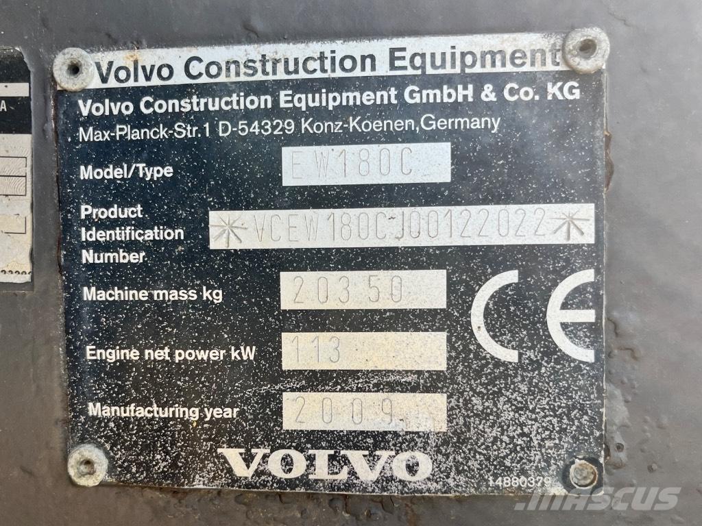 Volvo EW 180 C Колесни екскаватори