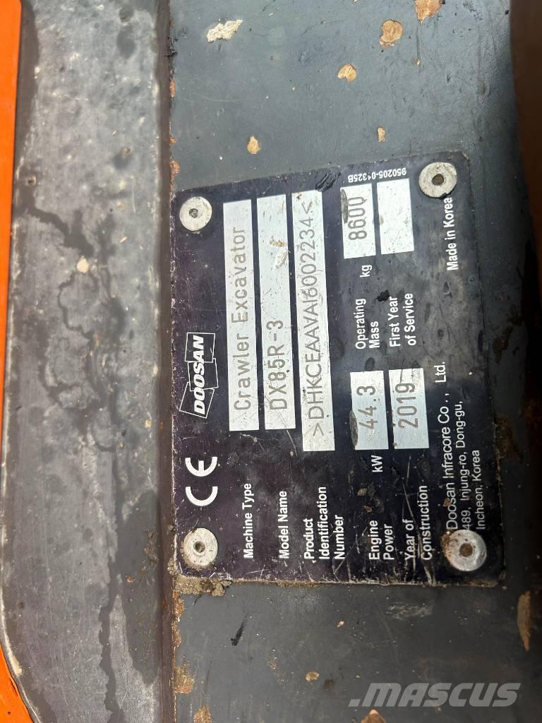 Doosan DX 85 R-3 Средни екскаватори 7т - 12т