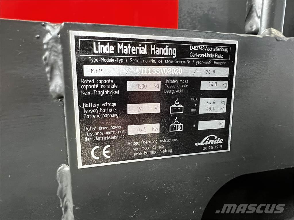 Linde MT15 Колички високоповдигачи с теглич