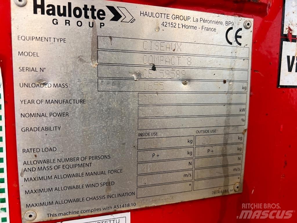 Haulotte Compact 8 Ножични работни платформи