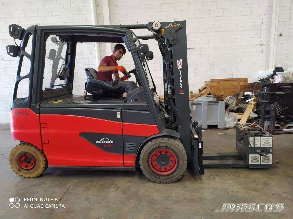 Linde E50/600 L Електрически вилични кари-повдигачи