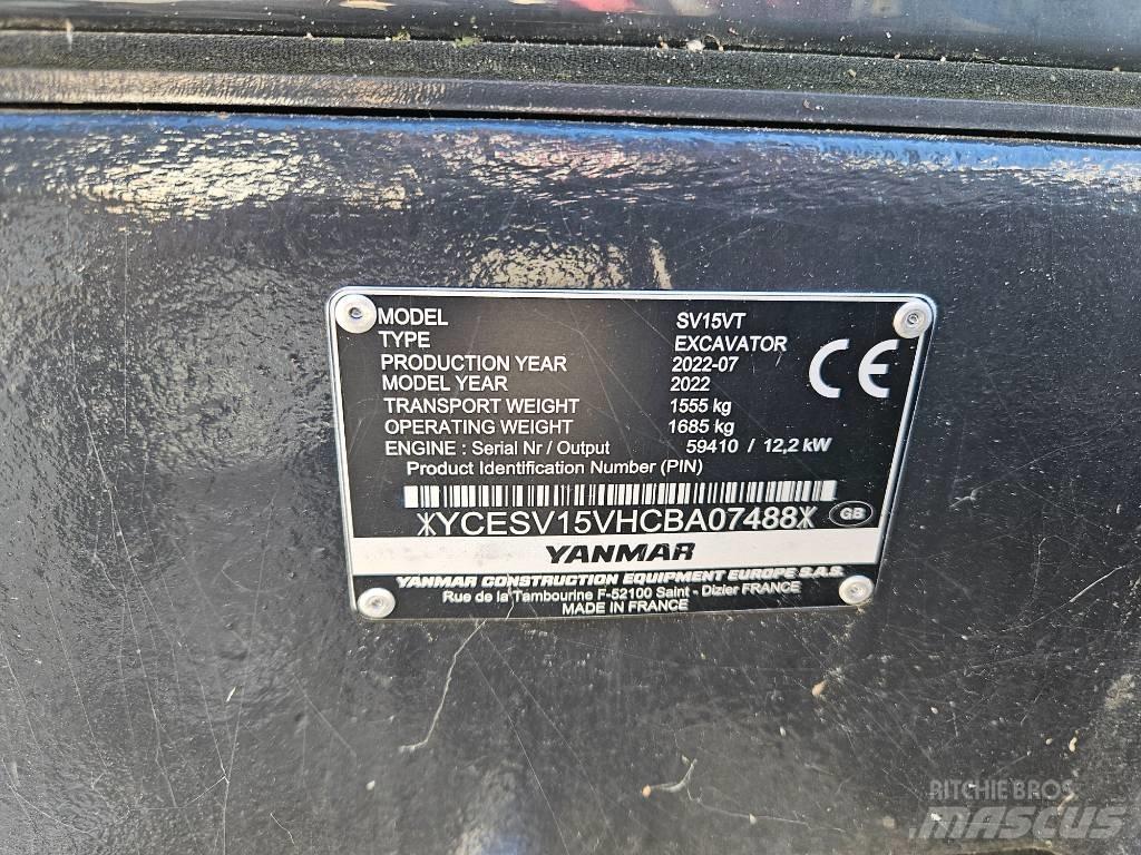 Yanmar SV 15 VT Мини екскаватори < 7 т