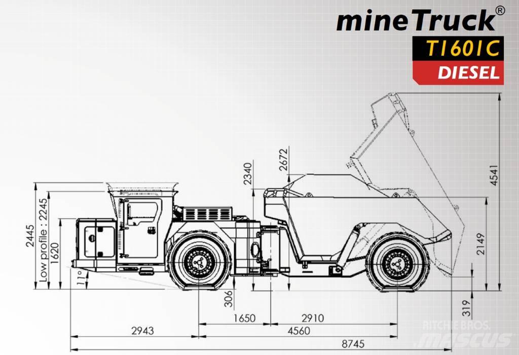  Aramine T1601C Подземни камиони и самосвали за минната промишленост