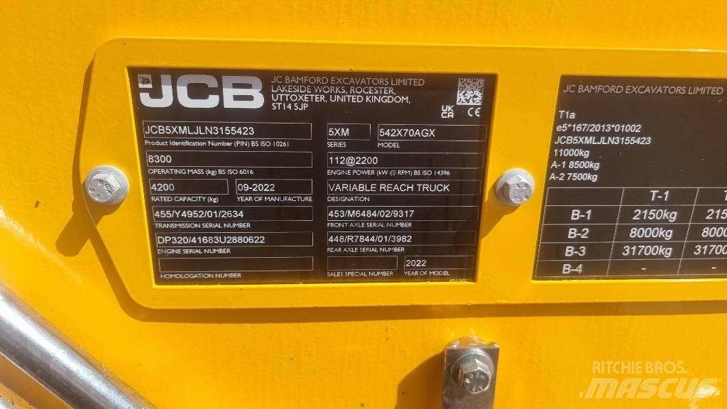 JCB 541-70 Agri Xtra Телескопични товарачи за селското стопанство
