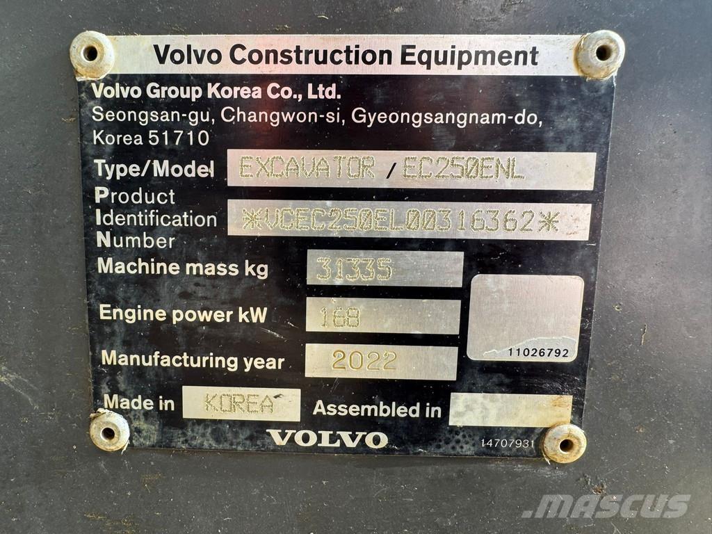 Volvo EC250ENL Верижен екскаватор