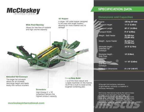 McCloskey R155 Пресяващи и Сортиращи